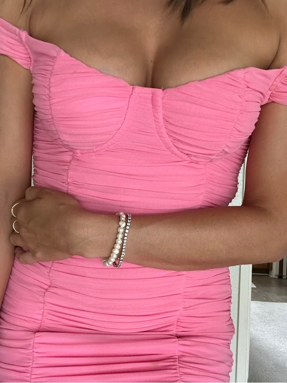 MAJORELLE Tabitha Midi Dress in Bubblegum Pink - Picture 9 of 9